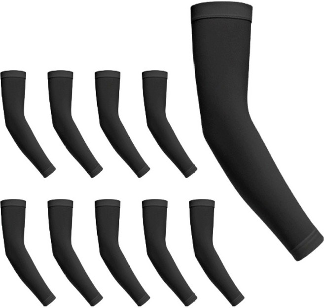 uv 자외선 차단 고급형 쿨토시 양손착용세트, 블랙, 10세트