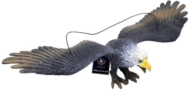 딩동펫 조류 퇴치 독수리 모형 다크그레이, 1개