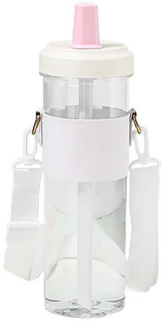 Reddot 紅點生活 大象珍奶隨行杯 附可調背帶, 粉色, 850ml, 1個