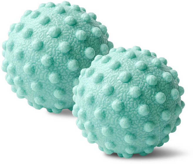AHOYE TPR凸點筋膜球, 藍綠色, 2個