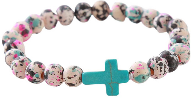 캐시리치 축복을 담은 행운 십자가팔찌, 타입9, 1개