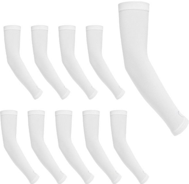 uv 자외선 차단 손등커버 고급형 쿨토시 양손착용세트, 화이트, 10세트