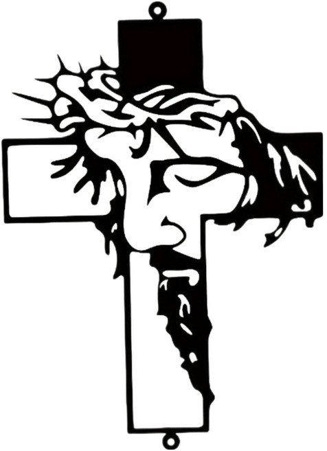 캐시리치 벽걸이 실내 인테리어 십자가 22 x 30 cm, 1개