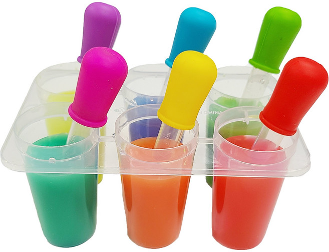 단비나인 물감놀이 스포이드 6종 + 6구 홀더 세트, 1세트, 6칸