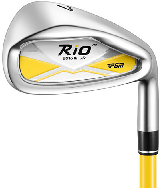 PGM Golf 兒童青少年高爾夫7號鐵桿 ver3 黃色 身高(135~155cm), 38度, L