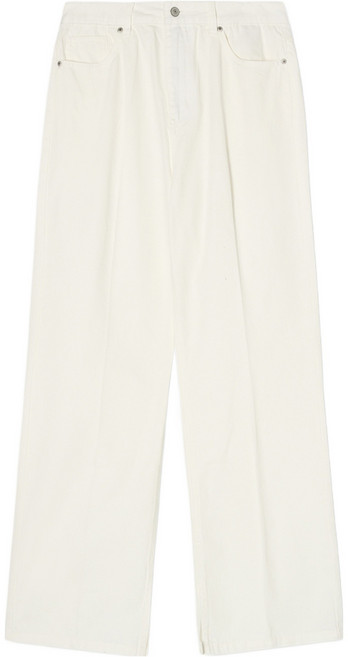 미쏘 여성용 밑단 슬릿 스트레이트핏 데님 팬츠