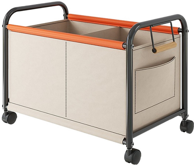 맙소샵 이륜 대용량 가정용 수납 트롤리 BRP342 대형, 화이트, 1단