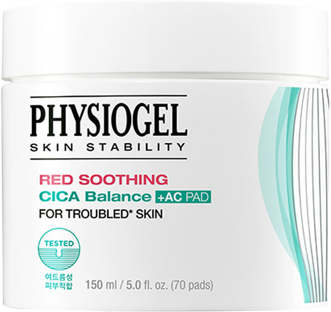 PHYSIOGEL 潔美淨 積雪草水楊酸毛孔緊緻淨膚棉 溫和淨化毛孔, 70張, 1罐