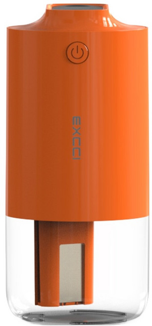 엑씨 탁상 사무실 차량용 LED 무드등 무선 초음파 미니 가습기, EX-10, 오렌지