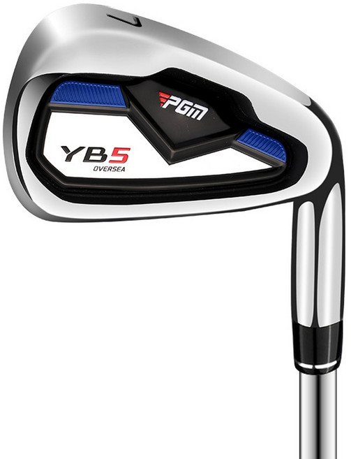 PGM Golf 男用高爾夫鋼製7號鐵桿 藍色 YB5, 30度, S