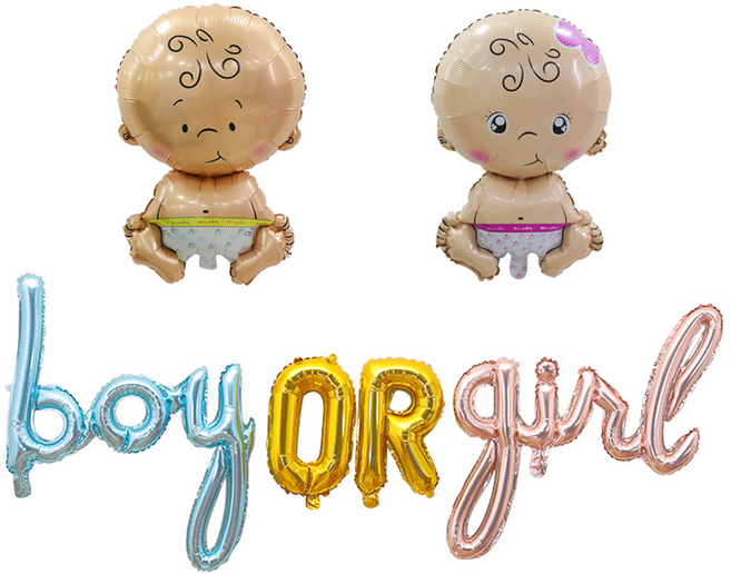 코히모 젠더리빌 성별공개 파티 풍선 세트 5W0345, 1세트, 혼합색상