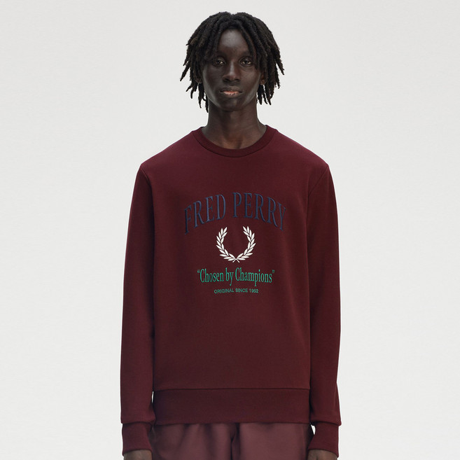 프레드페리 남성용 Embro Champion 맨투맨 M9891