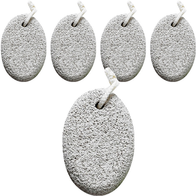 바롬몰 풋 스크럽 원형 화산석 화이트 6.5 x 9 x 3 cm, 1개입, 5개, 80g