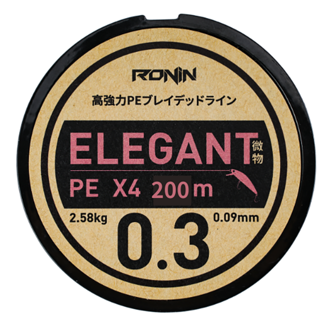 RONiN 獵漁人 ELEGANT X4微物PE線 0.3號, 粉紅色, 1個