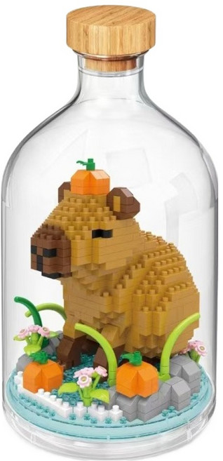 와이즈호크 귤 카피바라 나노블럭, 2902Wh, 1개