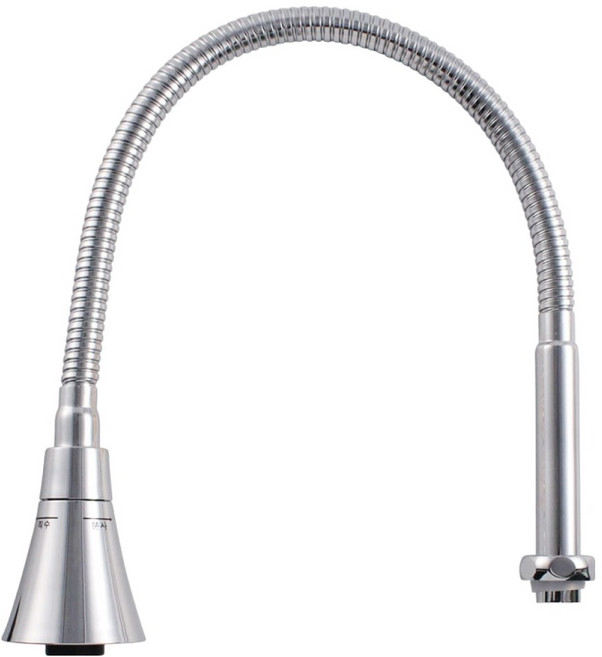 주방 코브라 롱 트럼펫 자바라수전 일체형 헤드, 1개