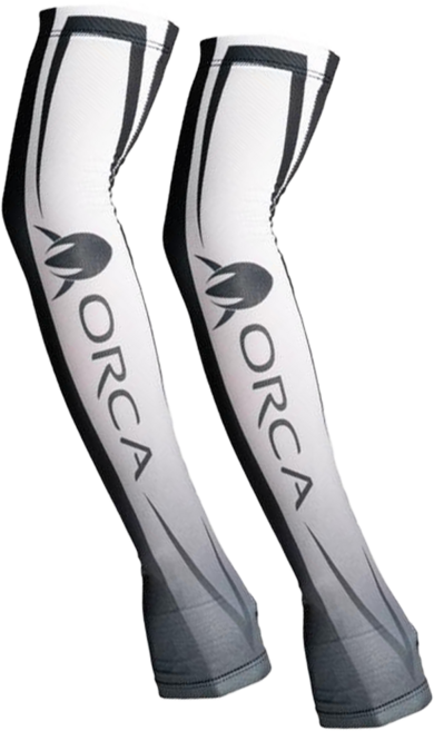 RONiN 獵漁人 ORCA II 冰感防曬袖套 M 號 黑色 台灣製 UPF50+ 專業運動袖套, 1雙