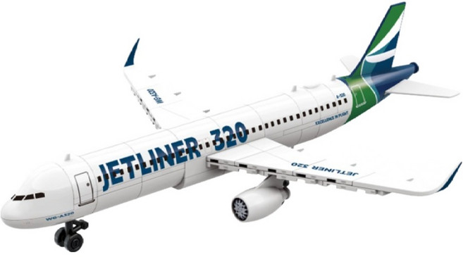 왕지 320 제트여객기 호환블럭 4008wg, 혼합색상, 1개
