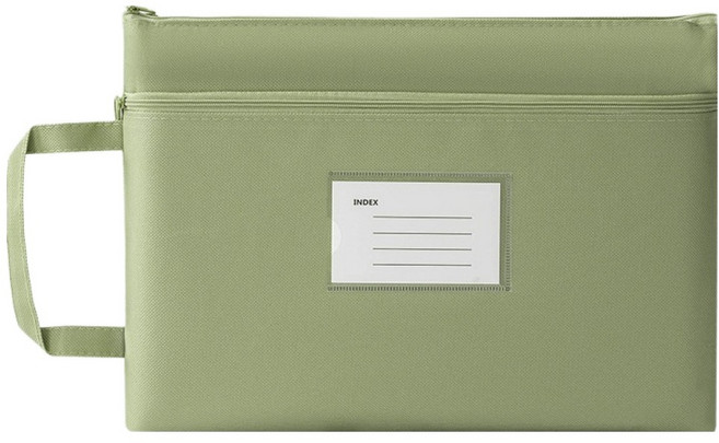 그리뉴얼 다용도 보관 사무용 파일 서류 케이스 A4, 그린, 1개