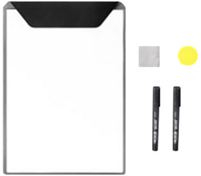스냅바잇 휴대용 화이트보드 A4 노트 블랙, PET