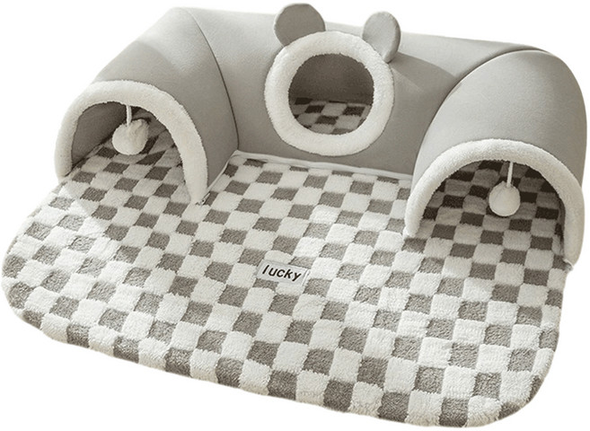 貓咪隧道窩, 1個, 灰色