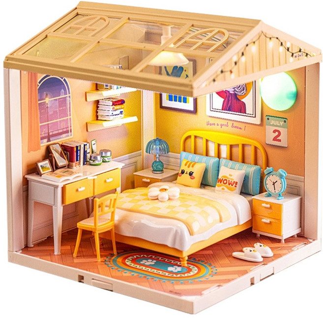 JEL DIY 미니어처 포근한내방 입체퍼즐 JEL0413, 1개, 혼합색상, 96피스