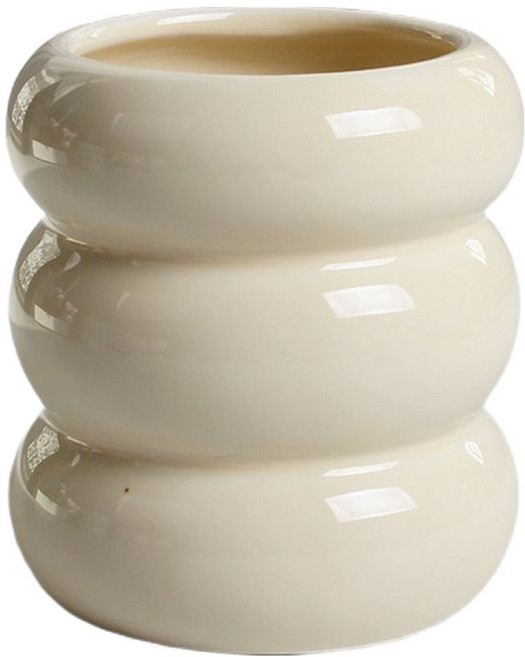 아늑공간 세라믹 다용도 브러쉬 연필꽂이, 아이보리, 1개