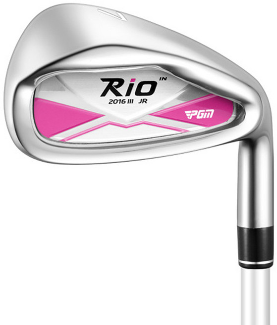 PGM Golf 兒童青少年高爾夫7號鐵桿 ver3 粉色 身高(115cm-135cm), 38度, L