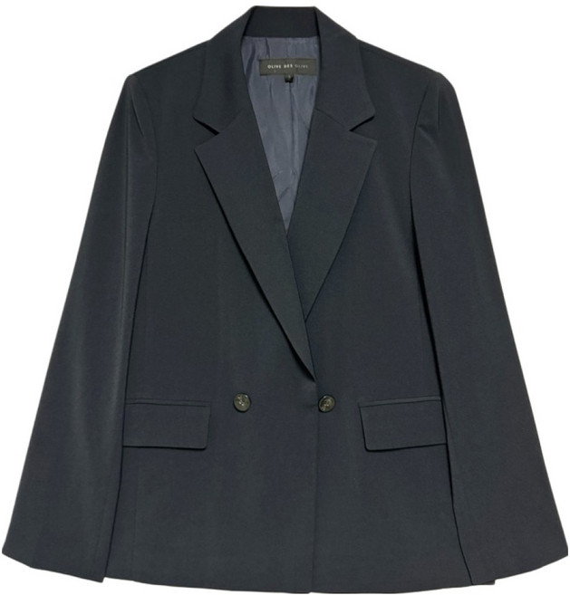 올리브데올리브 여성용 루즈핏 더블 버튼 재킷