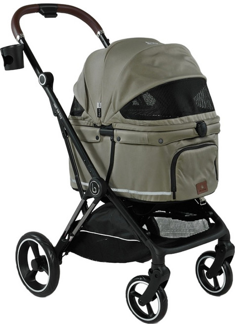 낫쏘빅 네로맥스3 반려동물 일체형 오토폴딩 유모차, 윈드올리브, 1개