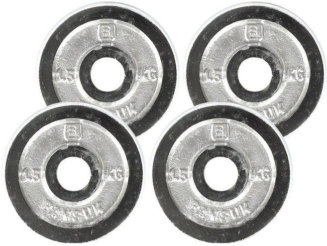 BANSUK SPORTS 鍍鉻槓鈴, 銀色, 4個, 1.5kg