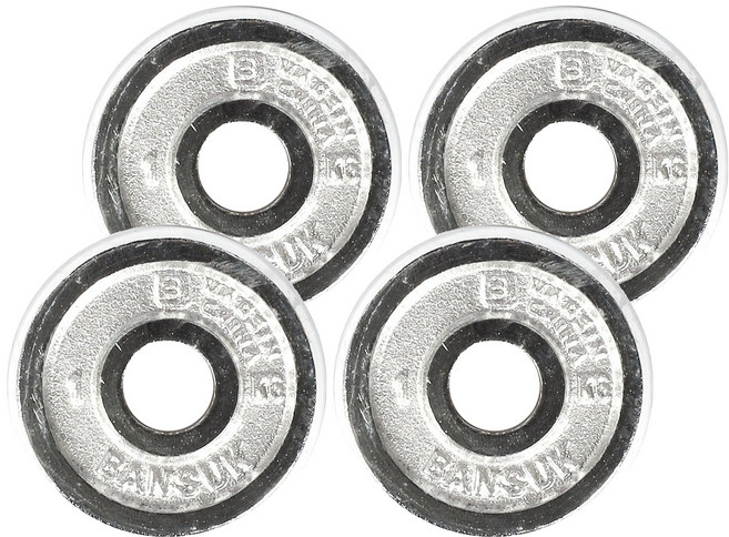 반석스포츠 크롬 도금 바벨, 1kg, 4개, 실버