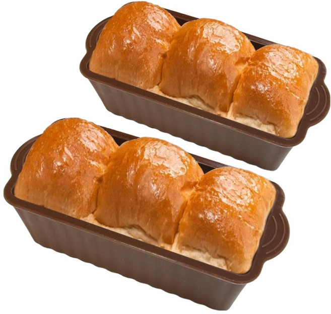 파미레 실리콘 파운드 케이크 몰드, 브라운, 2개