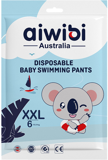 aiwibi 愛薇彼 一次性褲型尿布 游泳用 男女通用, XXL, 1件