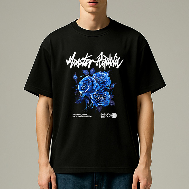 몬스터리퍼블릭 프로즌 로즈 블루 티셔츠 W8154