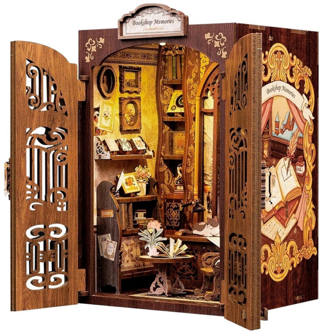 큐트비 DIY 북눅 마법서점 입체퍼즐 SD01B, 1개, 혼합색상, 137피스