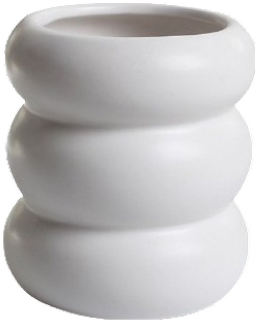 아늑공간 세라믹 다용도 브러쉬 연필꽂이, 무광 화이트, 1개