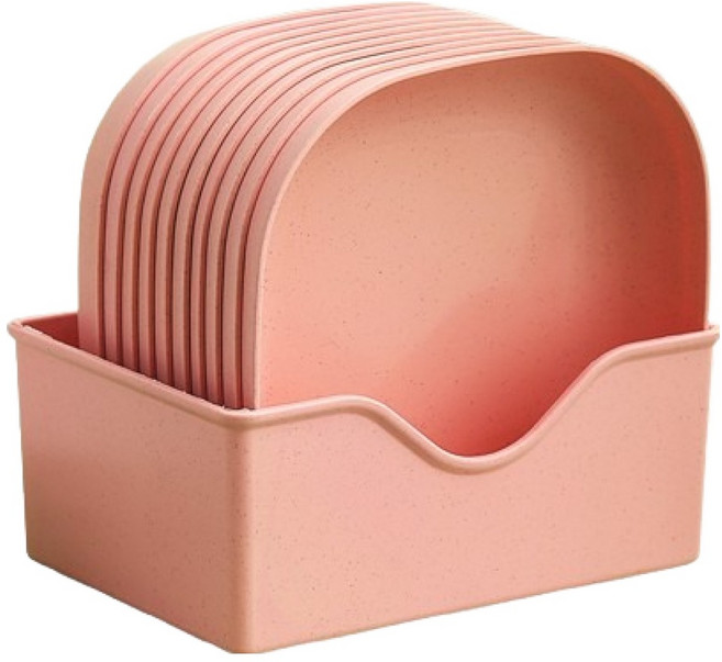 디어엘크 미니 쟁반, 핑크, 1세트