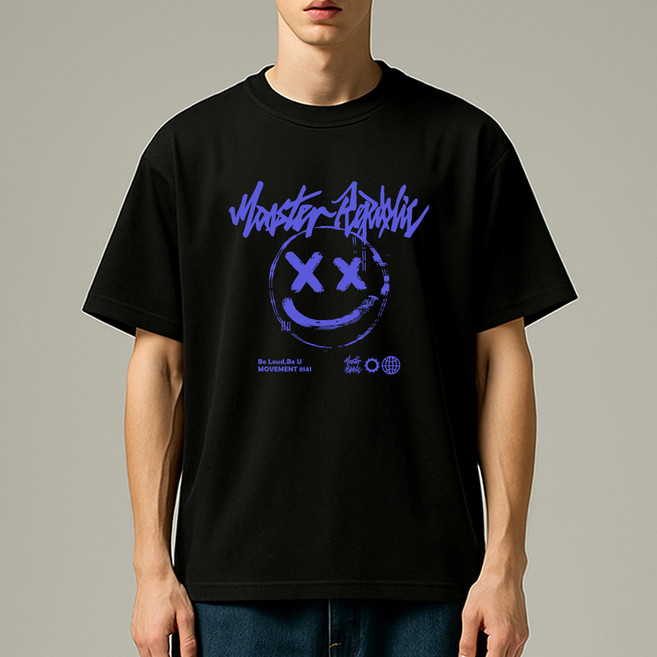 몬스터리퍼블릭 스마일 파스텔 블루 티셔츠 8141