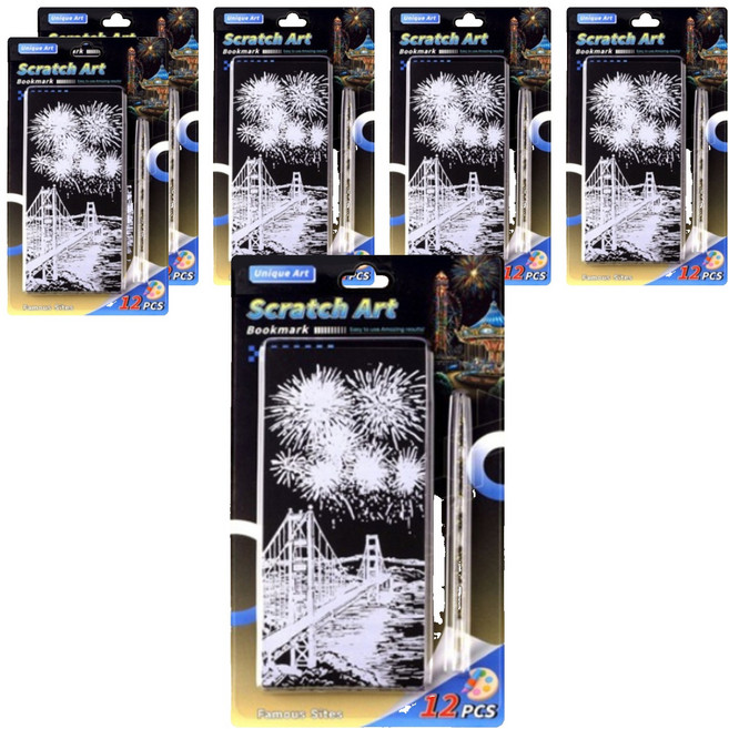 Keublancs 時尚刮畫紙著色本 12款 + 含筆組 70 x 155 mm, 6套, 022