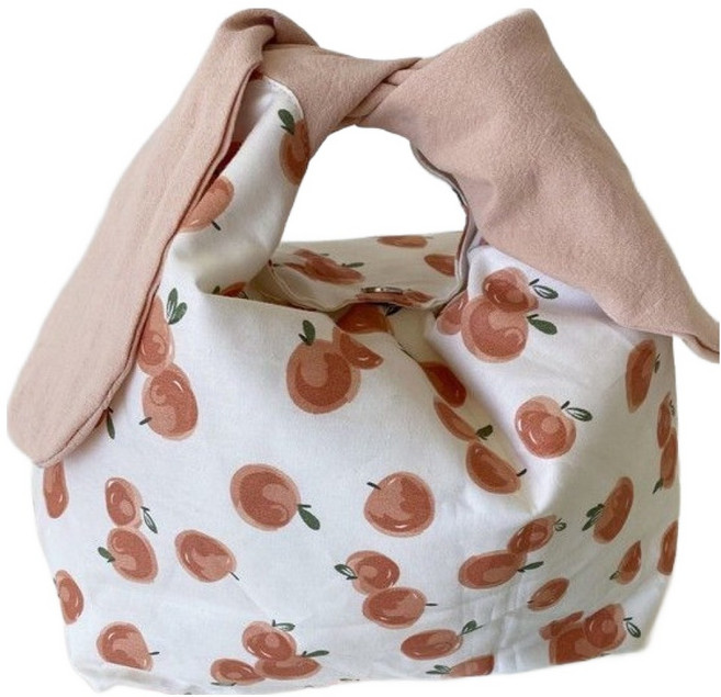 귀여운 묶음 도시락 가방, 핑크, 1개