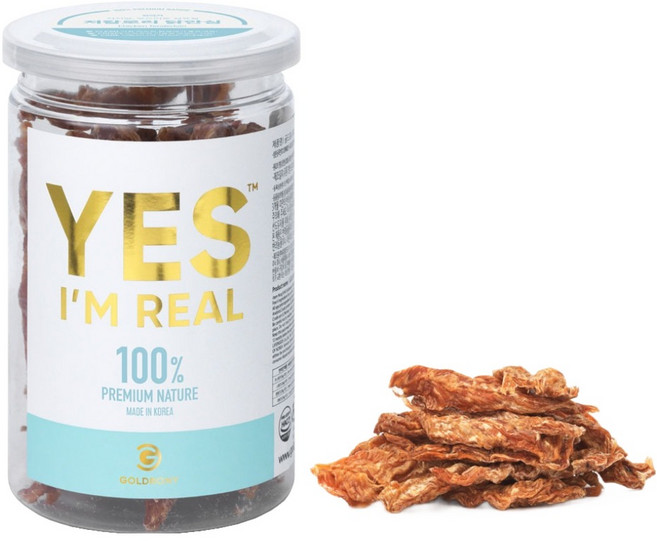 골드로니 반려동물 예스아임리얼 저칼로리 간식, 닭안심, 120g, 1개