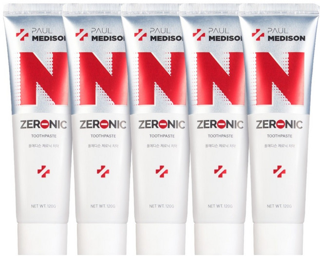 폴메디슨 제로닉 구취케어 치약, 120g, 5개