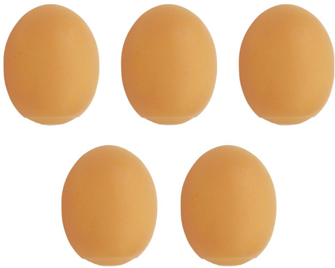 둥둥펫 강아지 뒹굴뒹굴 삑삑이 계란 장난감, 브라운, 5개