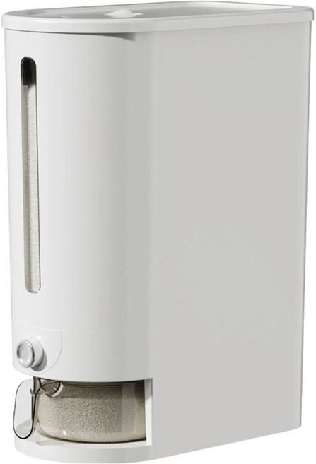 존글로벌 원터치 계량 쌀통 10kg, 아이보리, 1개