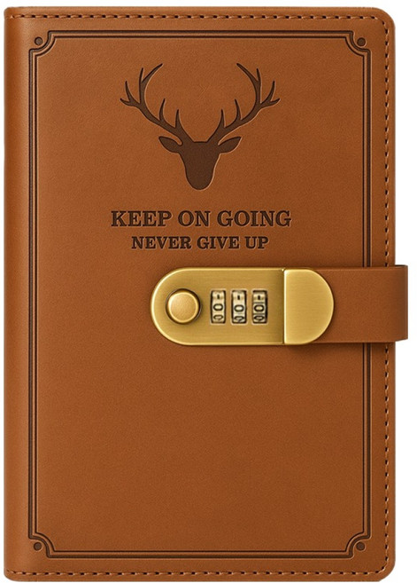 모더너리 시크릿 비밀 다이어리 일기장, 디어 브라운, 1개