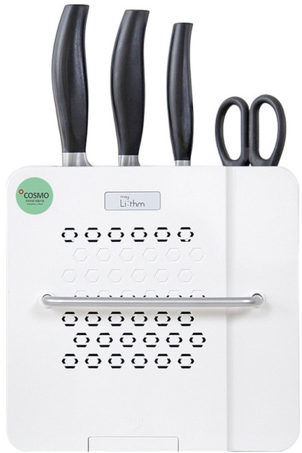 메이리듬 코스모 주방 칼꽂이 부착식, 화이트, 1개