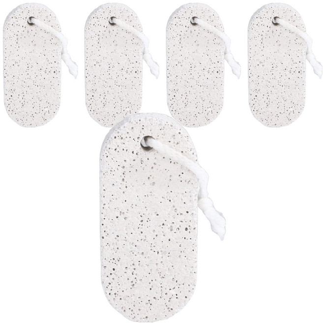 바롬몰 풋 스크럽 화산석 화이트 타원형 4.5 x 9.5 x 1.5 cm, 1개입, 5개, 80g