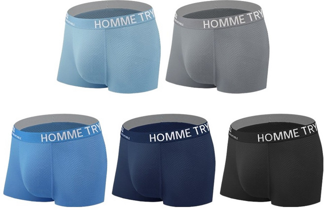 트라이 남성용 스포츠 쿨메쉬 드로즈 5종 세트