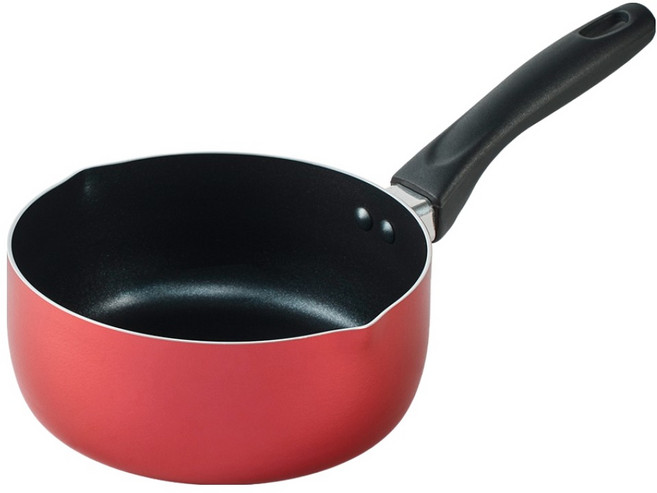 심플팬 인덕션 베이직 편수냄비, 18cm, 레드, 1개